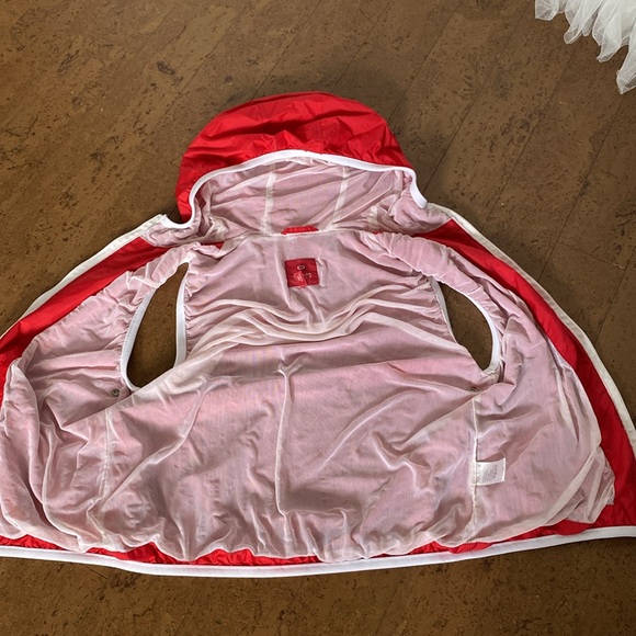 Vintage 90’s Escada women’s golf hood red/white vest! Mesh lined! Pockets Size 8 - Picture 9 of 14
